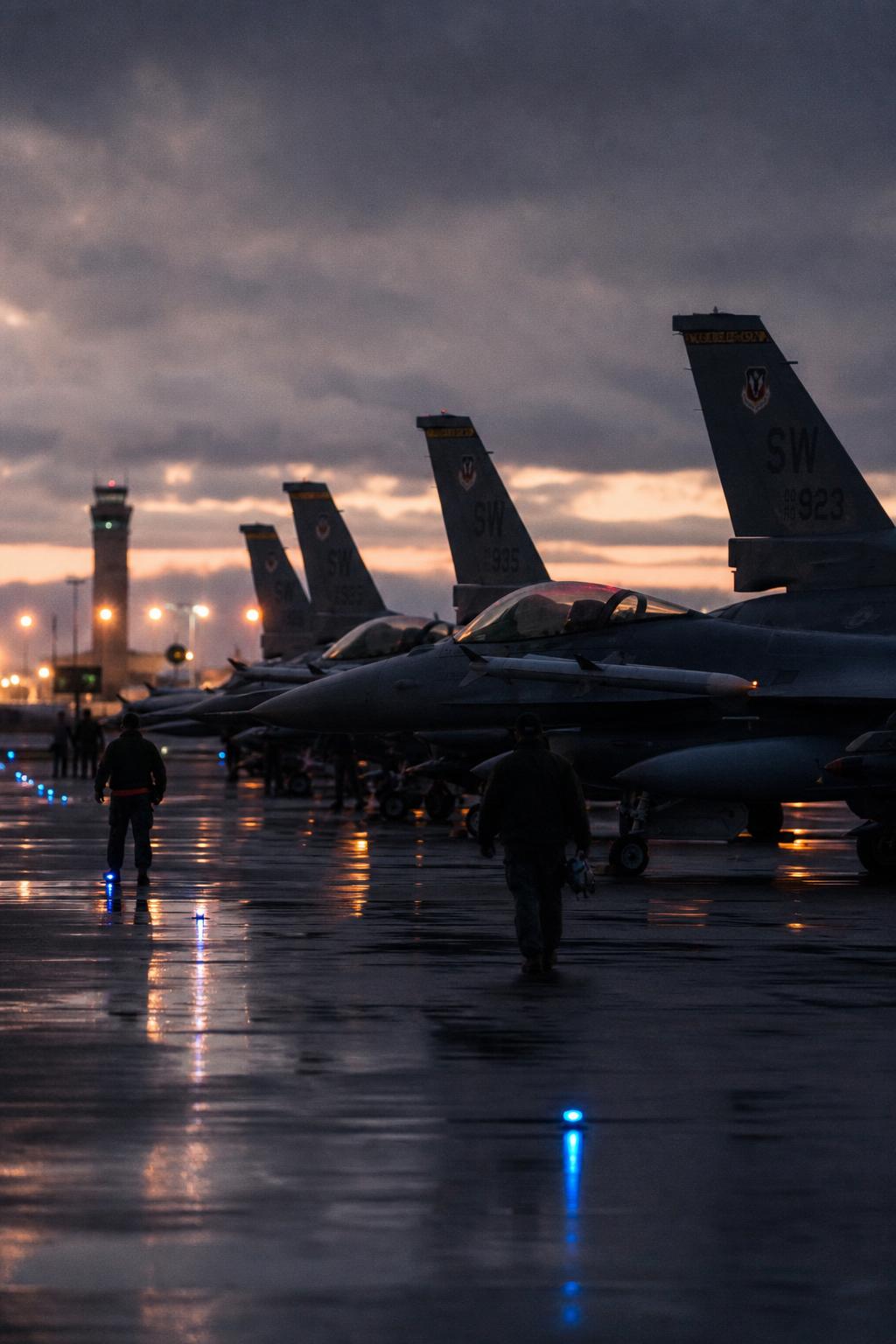 Flightline at dusk
